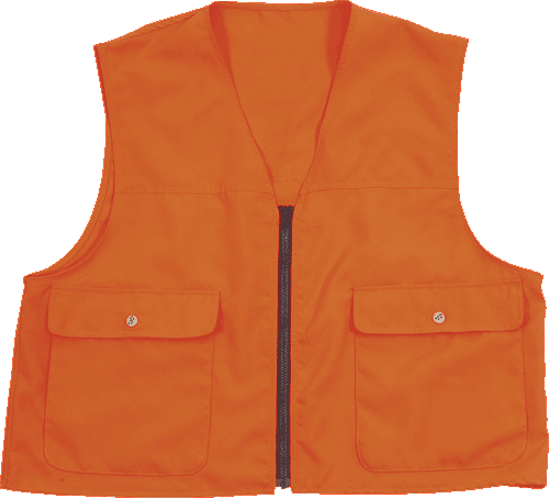 gilet de sécurité fluo orange pour chasseur